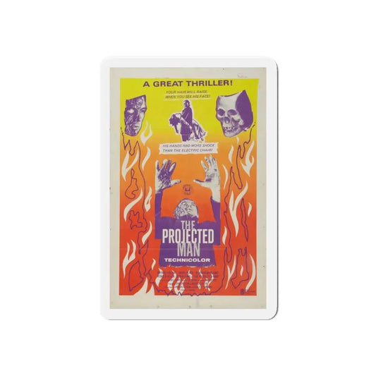 THE PROJECTED MAN 1966 Movie Poster - Refrigerator Magnet 6 Inch - The Sticker Space