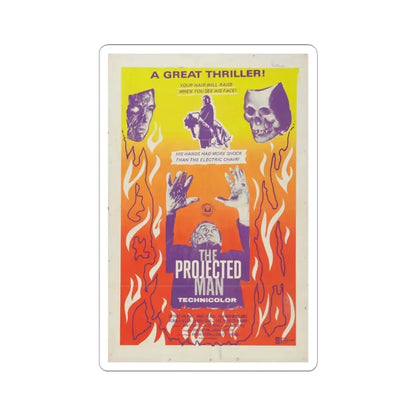 THE PROJECTED MAN 1966 Movie Poster - STICKER Vinyl Kiss-Cut Decal 3 Inch White - The Sticker Space