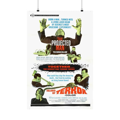THE PROJECTED MAN + ISLAND OF TERROR 1966 - Paper Movie Poster 20″ x 30″ Matte - The Sticker Space