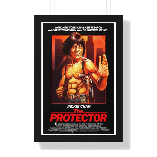 THE PROTECTOR 1985 - Framed Movie Poster 16″ x 24″ Black - The Sticker Space