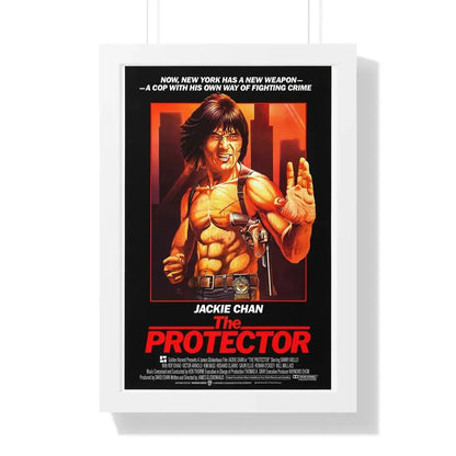 THE PROTECTOR 1985 - Framed Movie Poster 16″ x 24″ White - The Sticker Space