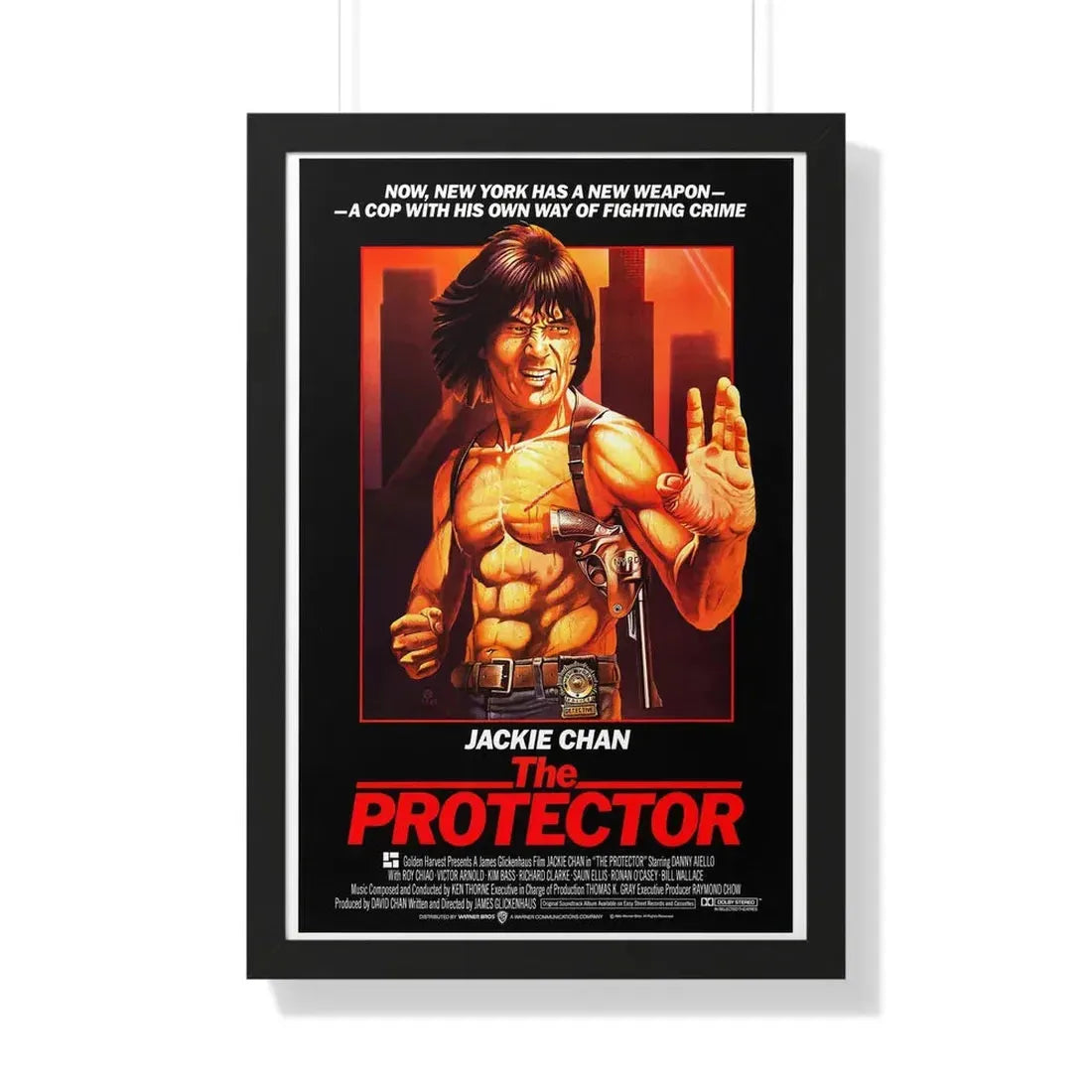 THE PROTECTOR 1985 - Framed Movie Poster 20" x 30" Black - The Sticker Space