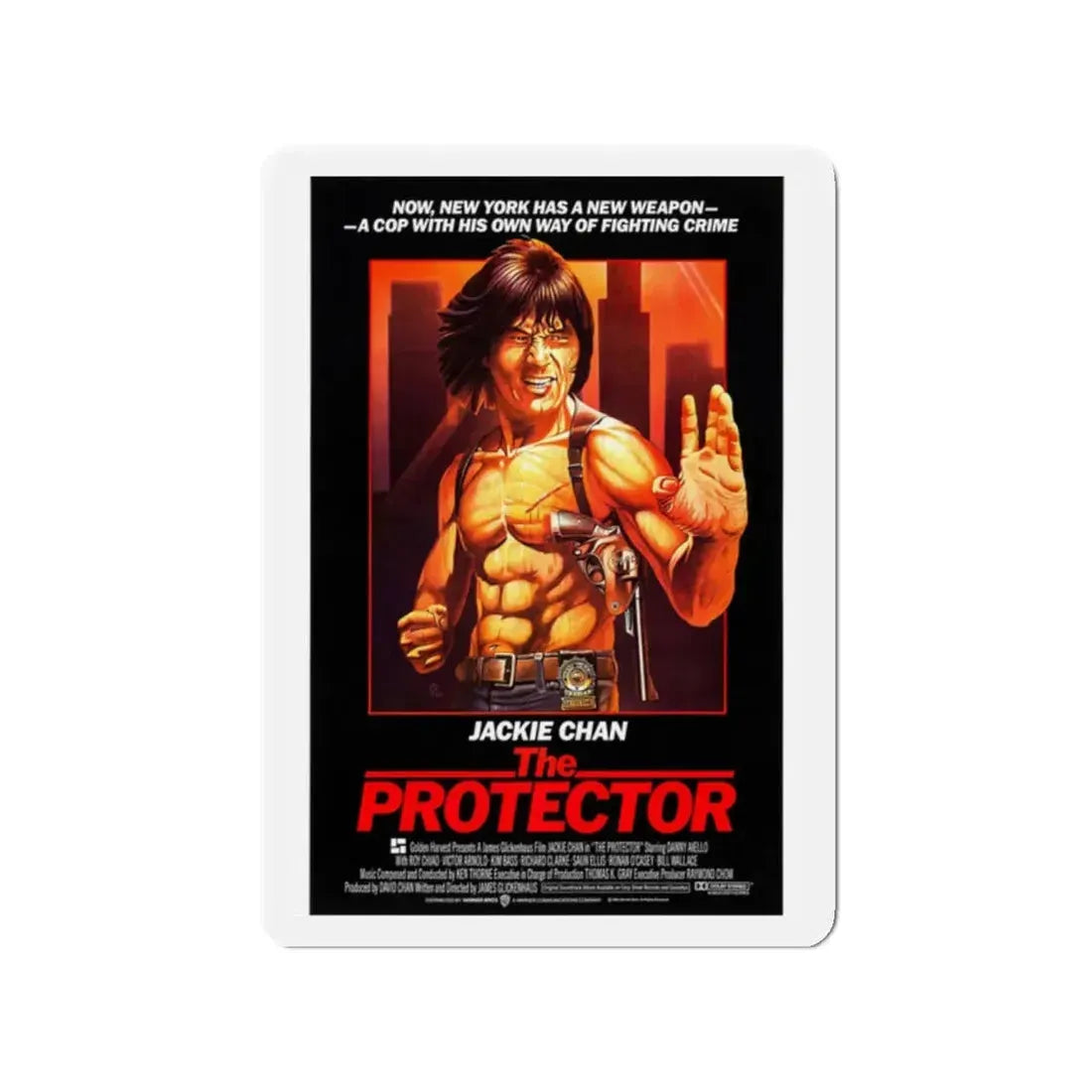 THE PROTECTOR 1985 Movie Poster - Refrigerator Magnet 2 Inch - The Sticker Space