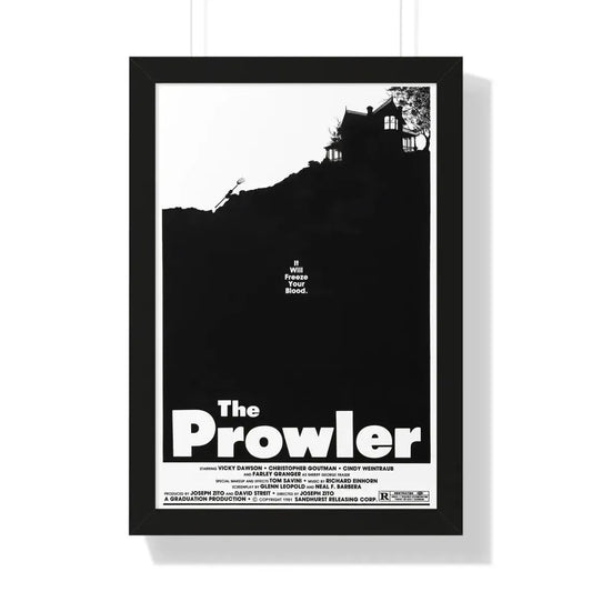 THE PROWLER 1981 - Framed Movie Poster 16″ x 24″ Black - The Sticker Space