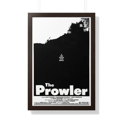 THE PROWLER 1981 - Framed Movie Poster 20" x 30" Walnut - The Sticker Space