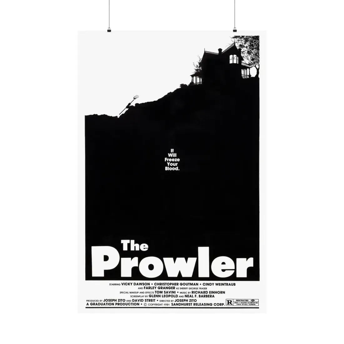 THE PROWLER 1981 - Paper Movie Poster 36" x 54" Matte - The Sticker Space