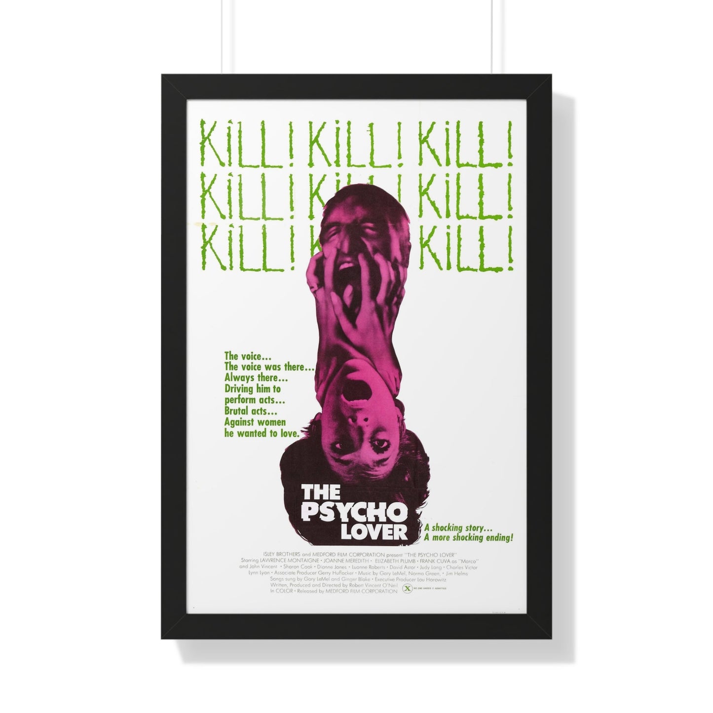 THE PSYCHO LOVER 1970 - Framed Movie Poster-20" x 30"-The Sticker Space