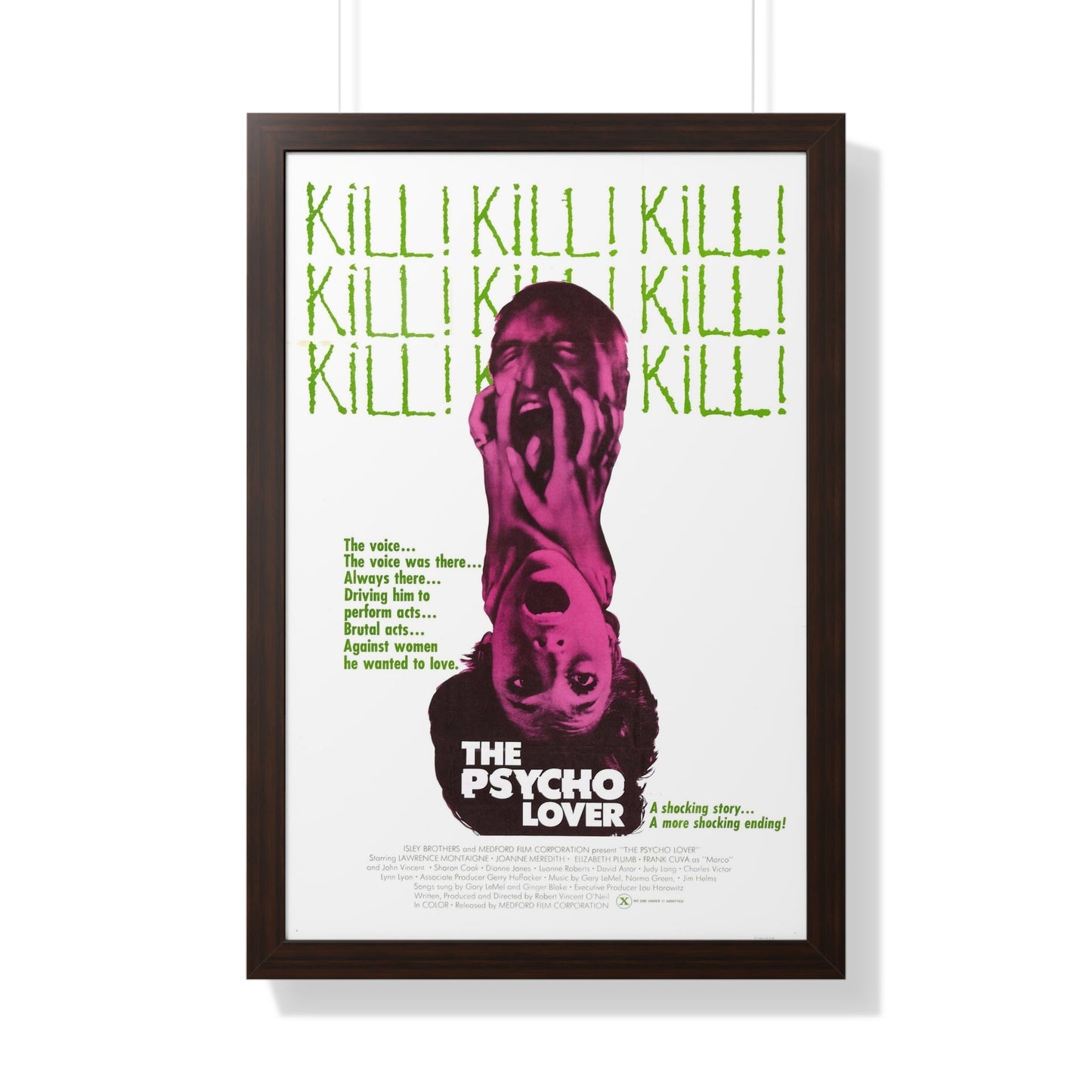 THE PSYCHO LOVER 1970 - Framed Movie Poster-20" x 30"-The Sticker Space