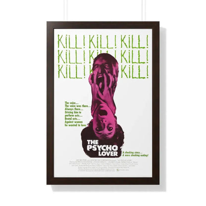 THE PSYCHO LOVER 1970 - Framed Movie Poster 20" x 30" Walnut - The Sticker Space