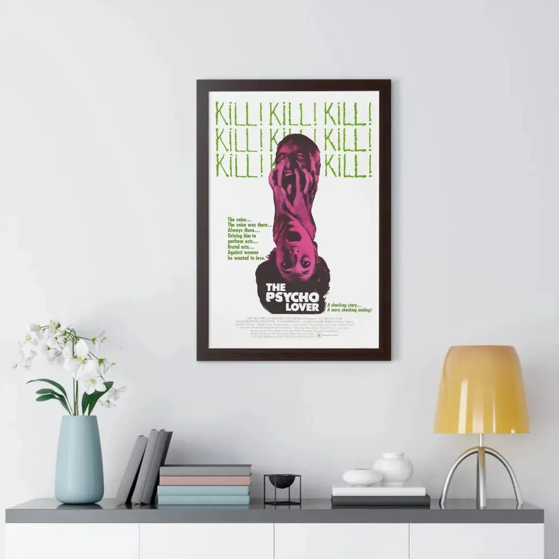 THE PSYCHO LOVER 1970 - Framed Movie Poster - The Sticker Space