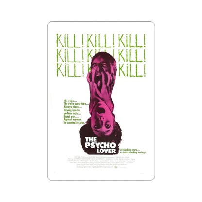 THE PSYCHO LOVER 1970 Movie Poster - STICKER Vinyl Kiss-Cut Decal 6 Inch White - The Sticker Space