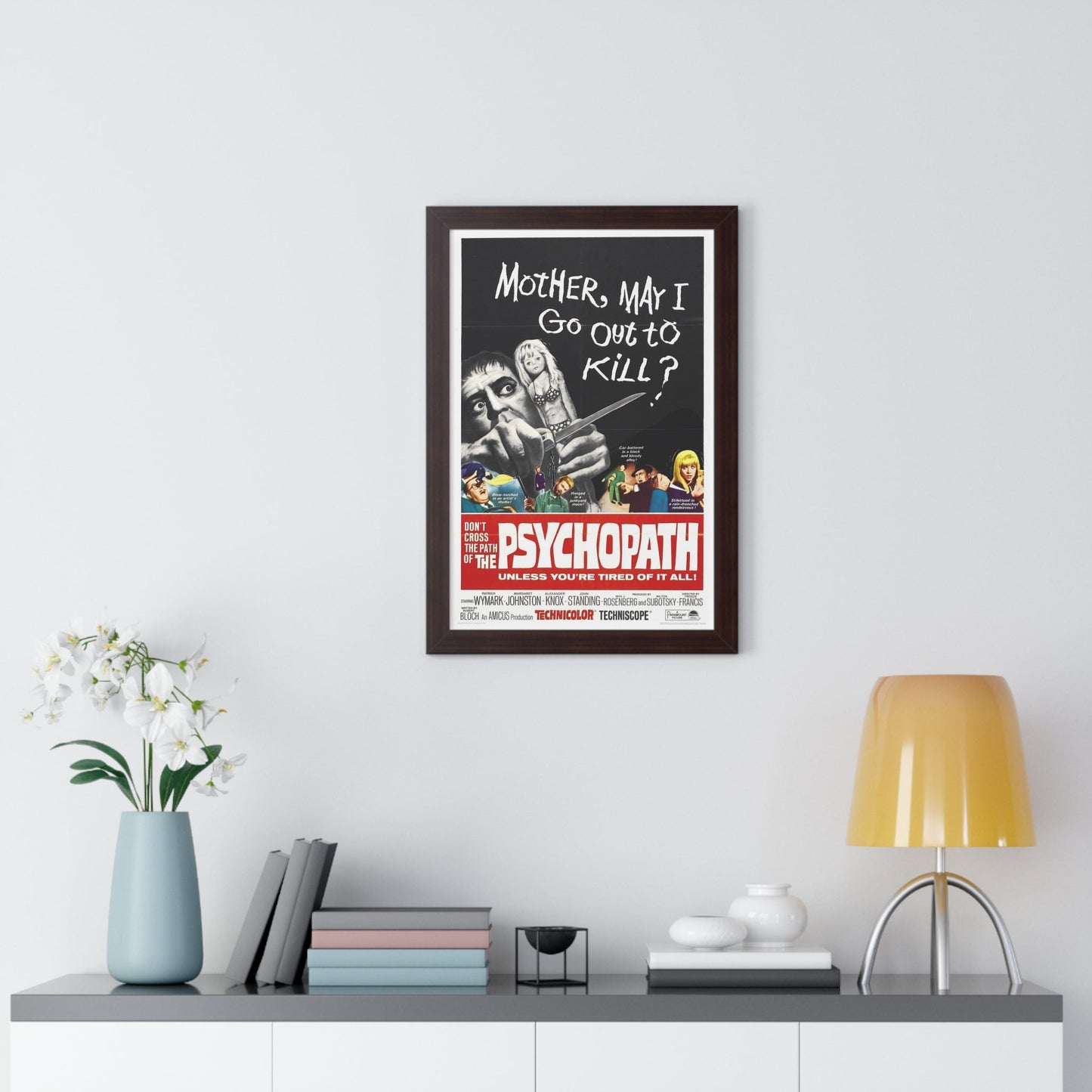 THE PSYCHOPATH 1966 - Framed Movie Poster-The Sticker Space