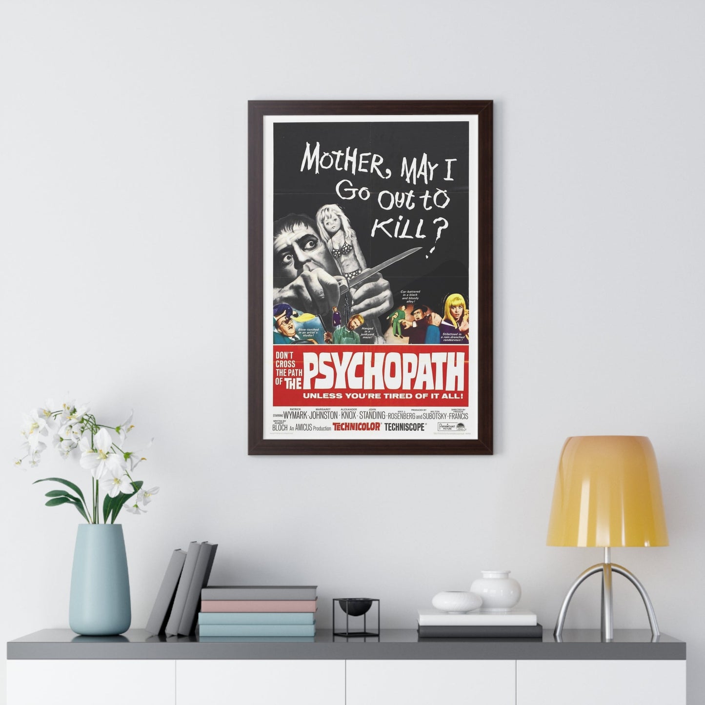 THE PSYCHOPATH 1966 - Framed Movie Poster-The Sticker Space