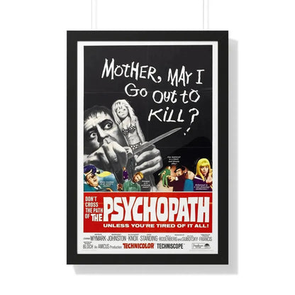 THE PSYCHOPATH 1966 - Framed Movie Poster 20" x 30" Black - The Sticker Space