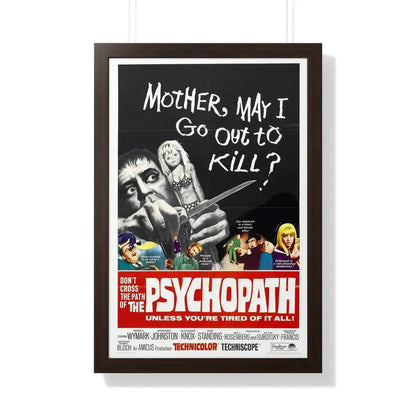 THE PSYCHOPATH 1966 - Framed Movie Poster 20" x 30" Walnut - The Sticker Space