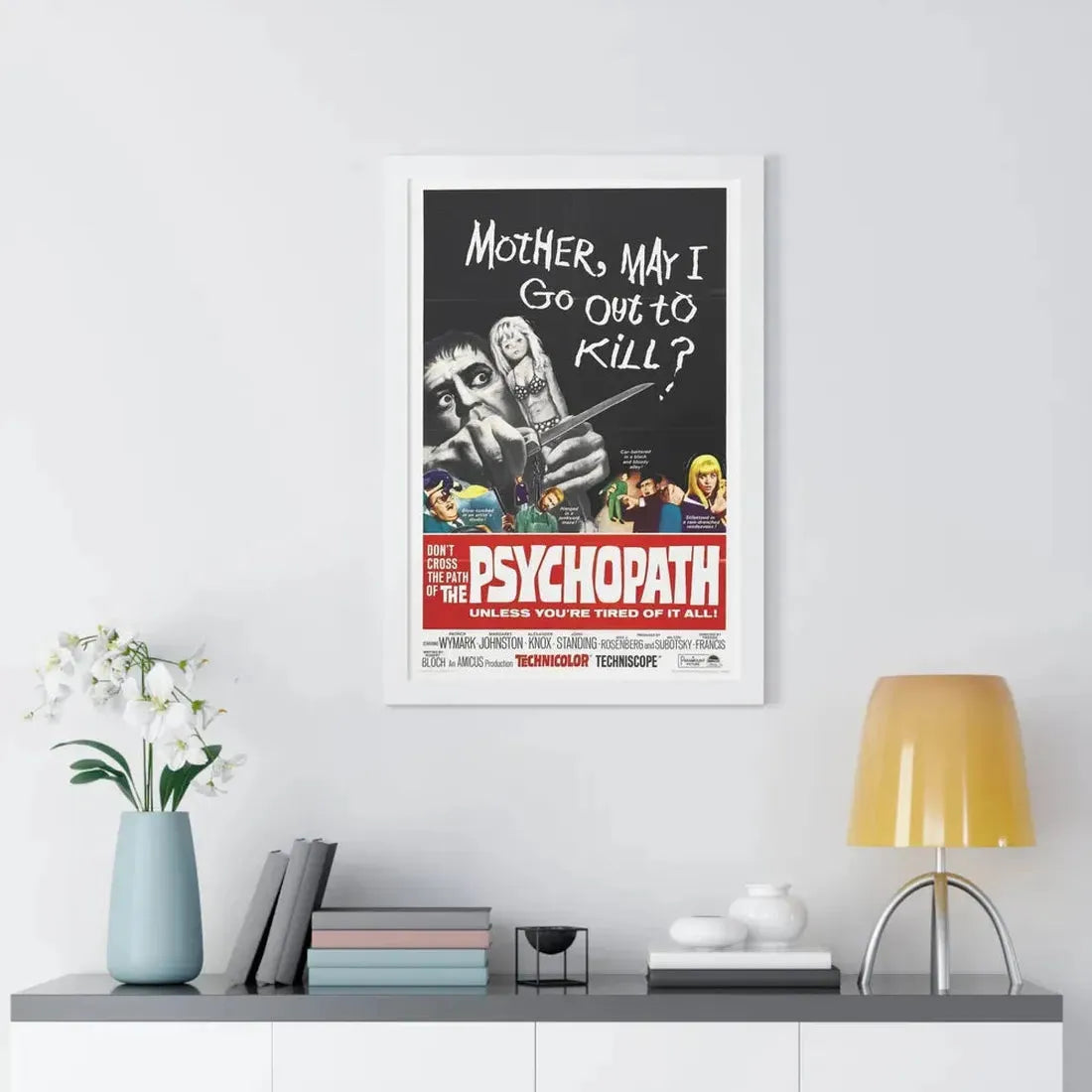 THE PSYCHOPATH 1966 - Framed Movie Poster - The Sticker Space