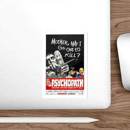THE PSYCHOPATH 1966 Movie Poster STICKER Vinyl Die-Cut Decal-The Sticker Space