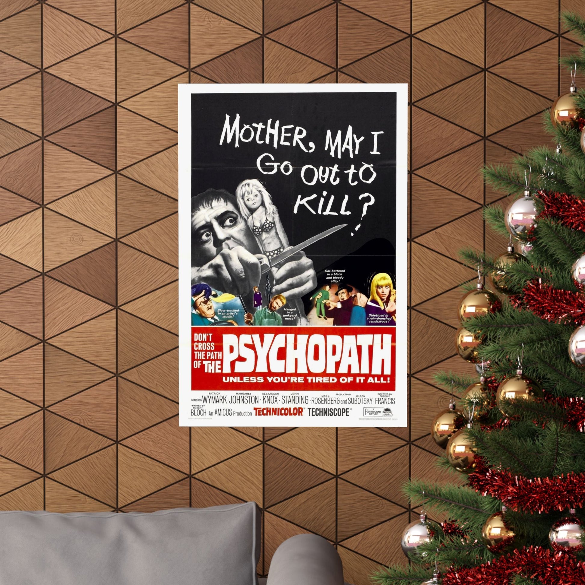 THE PSYCHOPATH 1966 - Paper Movie Poster-The Sticker Space