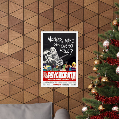 THE PSYCHOPATH 1966 - Paper Movie Poster-The Sticker Space