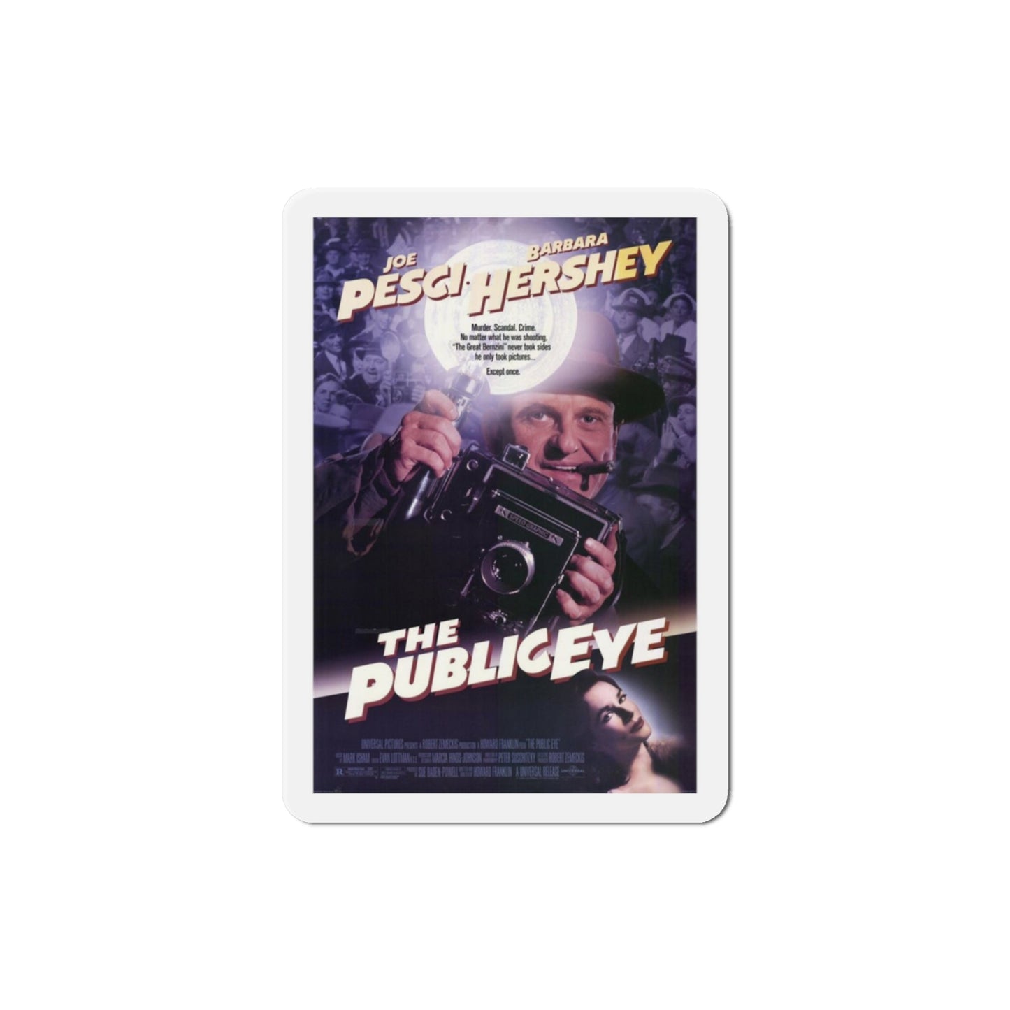 The Public Eye 1992 Movie Poster Die-Cut Magnet-3" x 3"-The Sticker Space