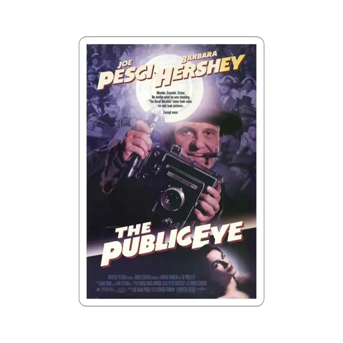 The Public Eye 1992 Movie Poster STICKER Vinyl Die-Cut Decal 5 Inch - The Sticker Space