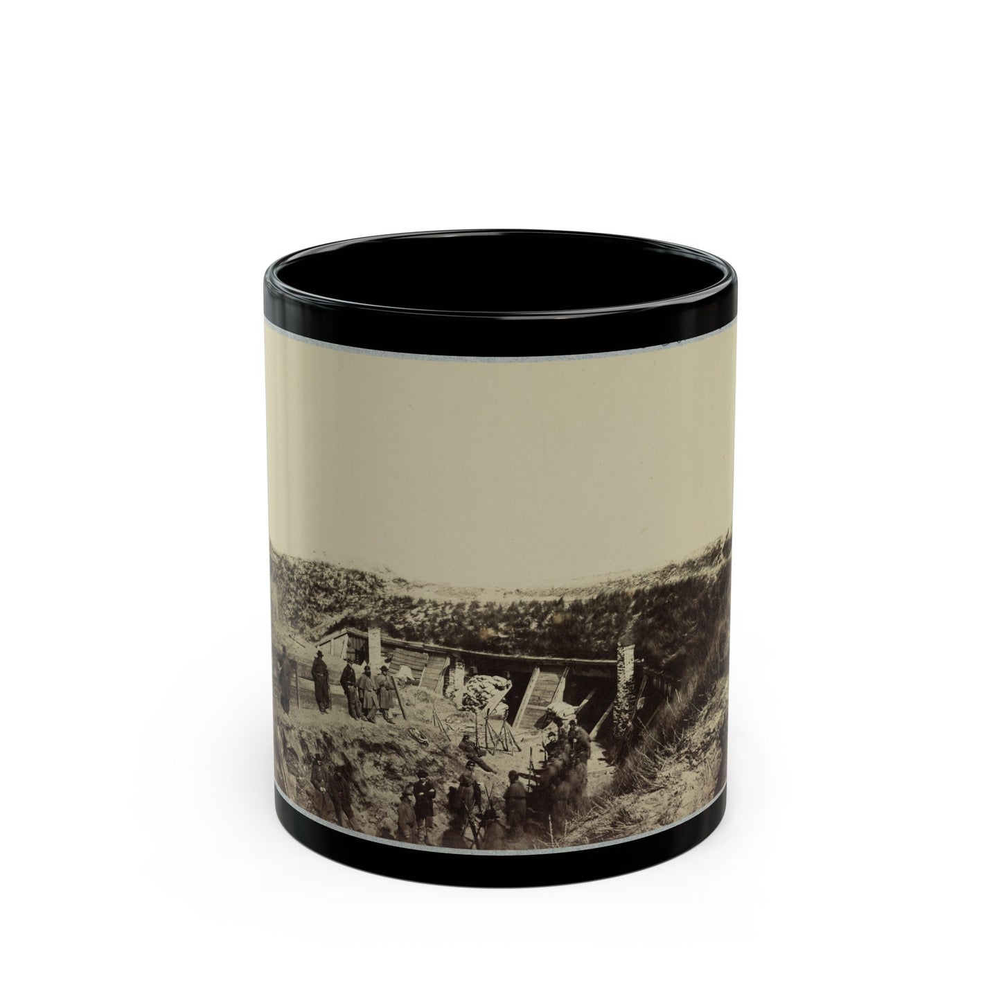 The Pulpit , Fort Fisher, N.C. (U.S. Civil War) Black Coffee Mug-11oz-The Sticker Space