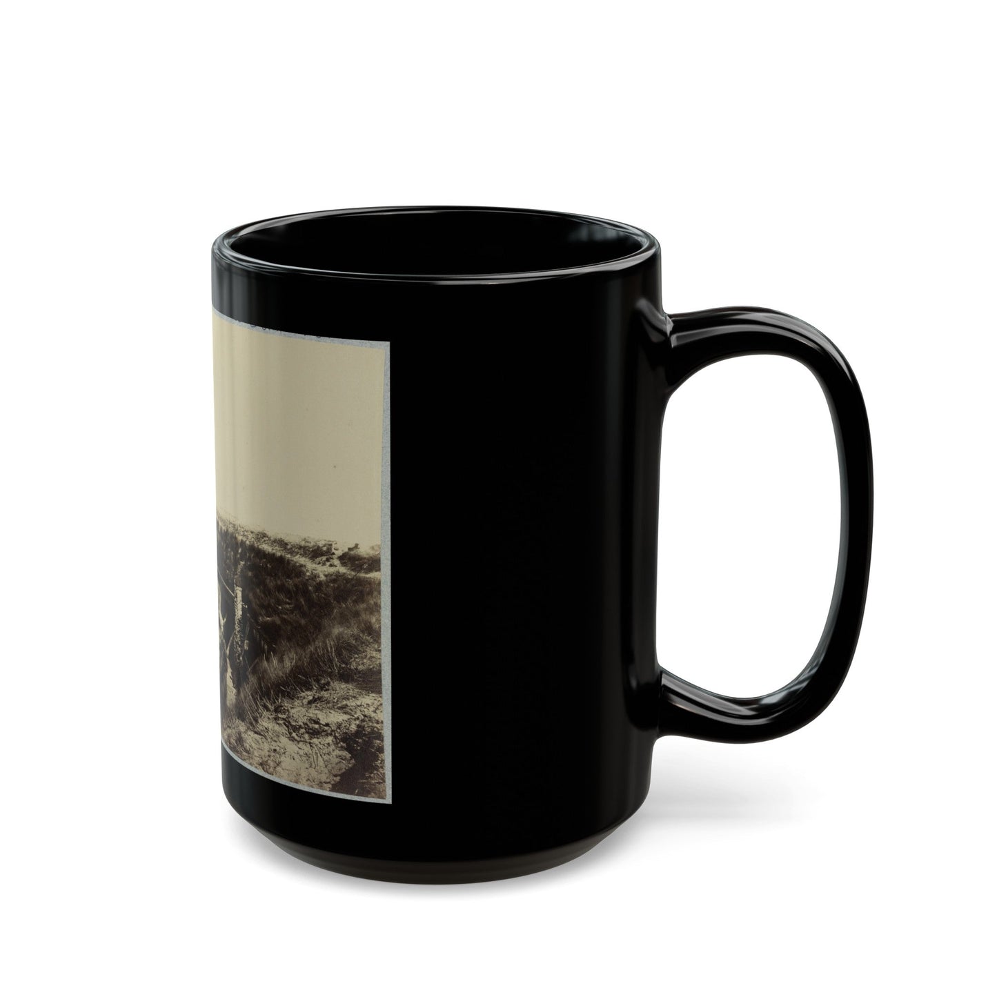 The Pulpit , Fort Fisher, N.C. (U.S. Civil War) Black Coffee Mug-The Sticker Space