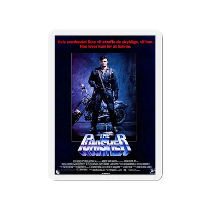 THE PUNISHER (DANISH) 1989 Movie Poster - Refrigerator Magnet 4 Inch Die-Cut - The Sticker Space