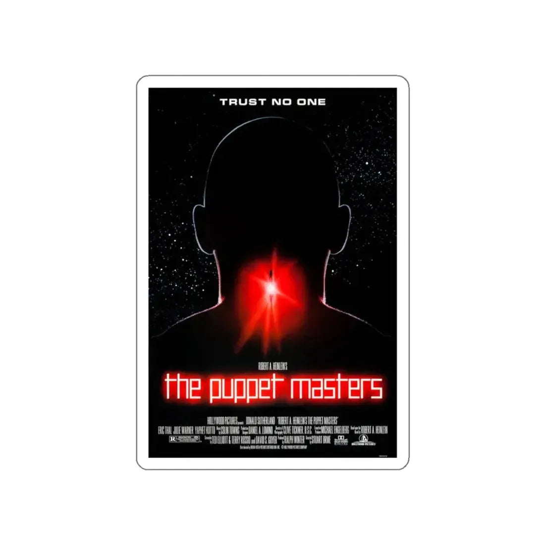 THE PUPPET MASTERS 1994 Movie Poster STICKER Vinyl Die-Cut Decal 3 Inch - The Sticker Space