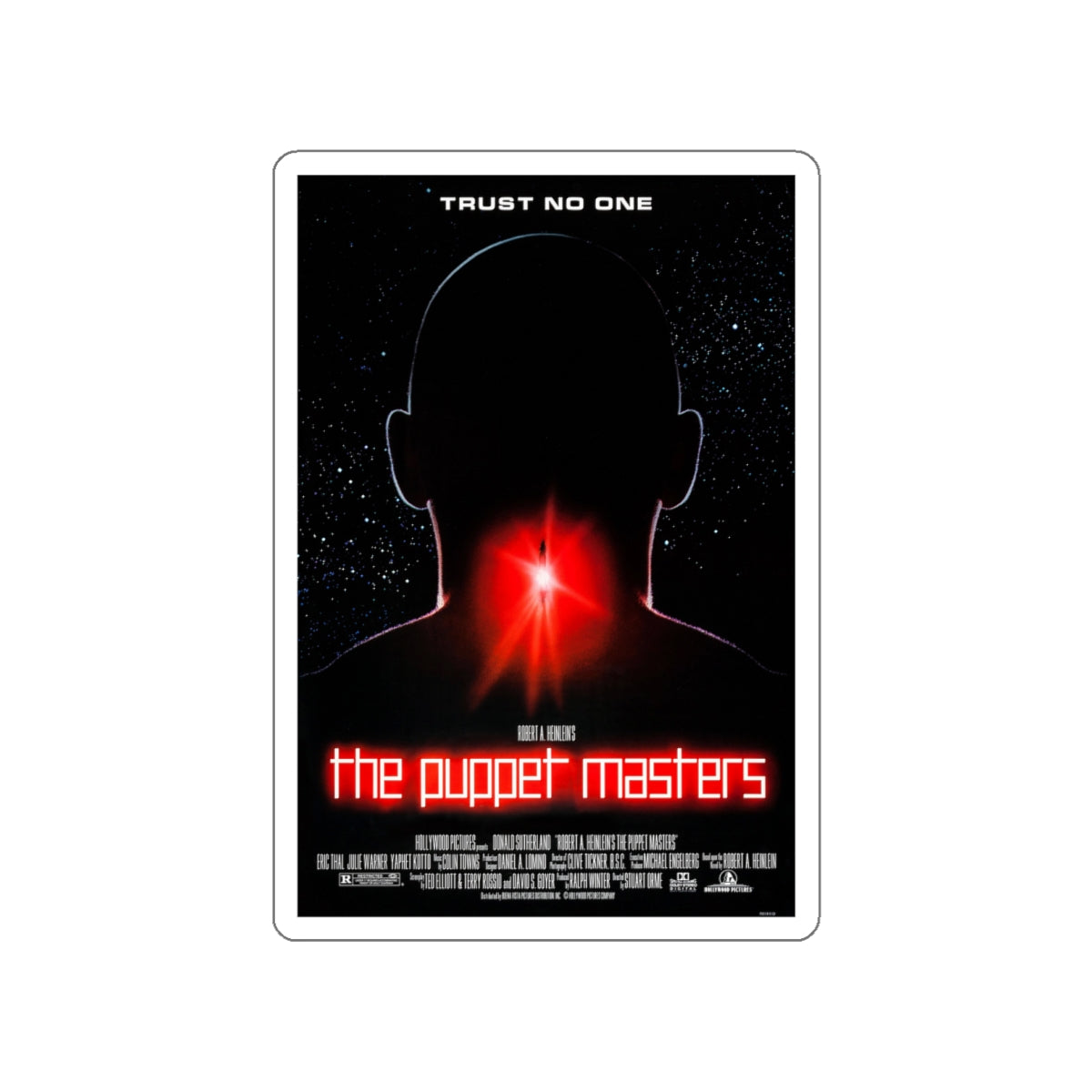 THE PUPPET MASTERS 1994 Movie Poster STICKER Vinyl Die-Cut Decal-White-The Sticker Space