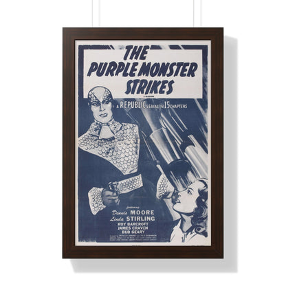 THE PURPLE MONSTER STRIKES 1945 - Framed Movie Poster-16″ x 24″-The Sticker Space