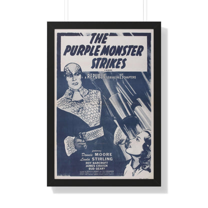 THE PURPLE MONSTER STRIKES 1945 - Framed Movie Poster-20" x 30"-The Sticker Space