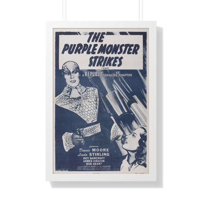 THE PURPLE MONSTER STRIKES 1945 - Framed Movie Poster-20" x 30"-The Sticker Space