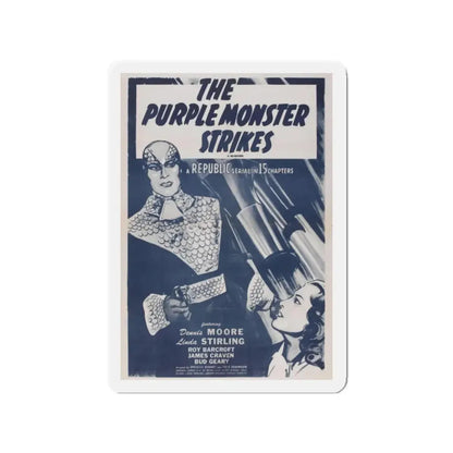 THE PURPLE MONSTER STRIKES 1945 Movie Poster - Refrigerator Magnet 2 Inch - The Sticker Space