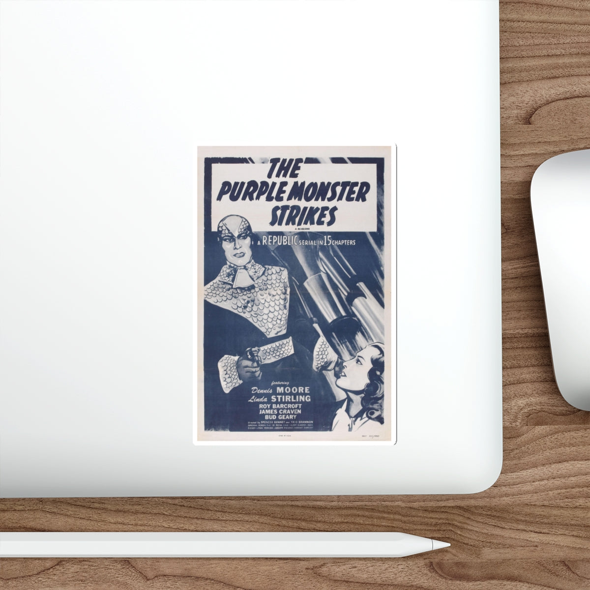 THE PURPLE MONSTER STRIKES 1945 Movie Poster STICKER Vinyl Die-Cut Decal-The Sticker Space