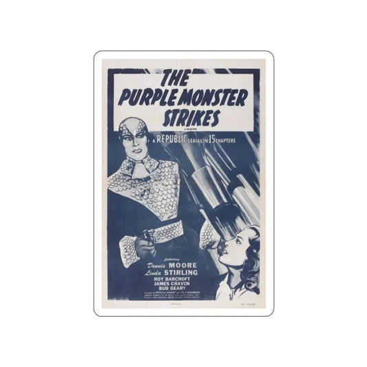 THE PURPLE MONSTER STRIKES 1945 Movie Poster STICKER Vinyl Die-Cut Decal 2 Inch - The Sticker Space