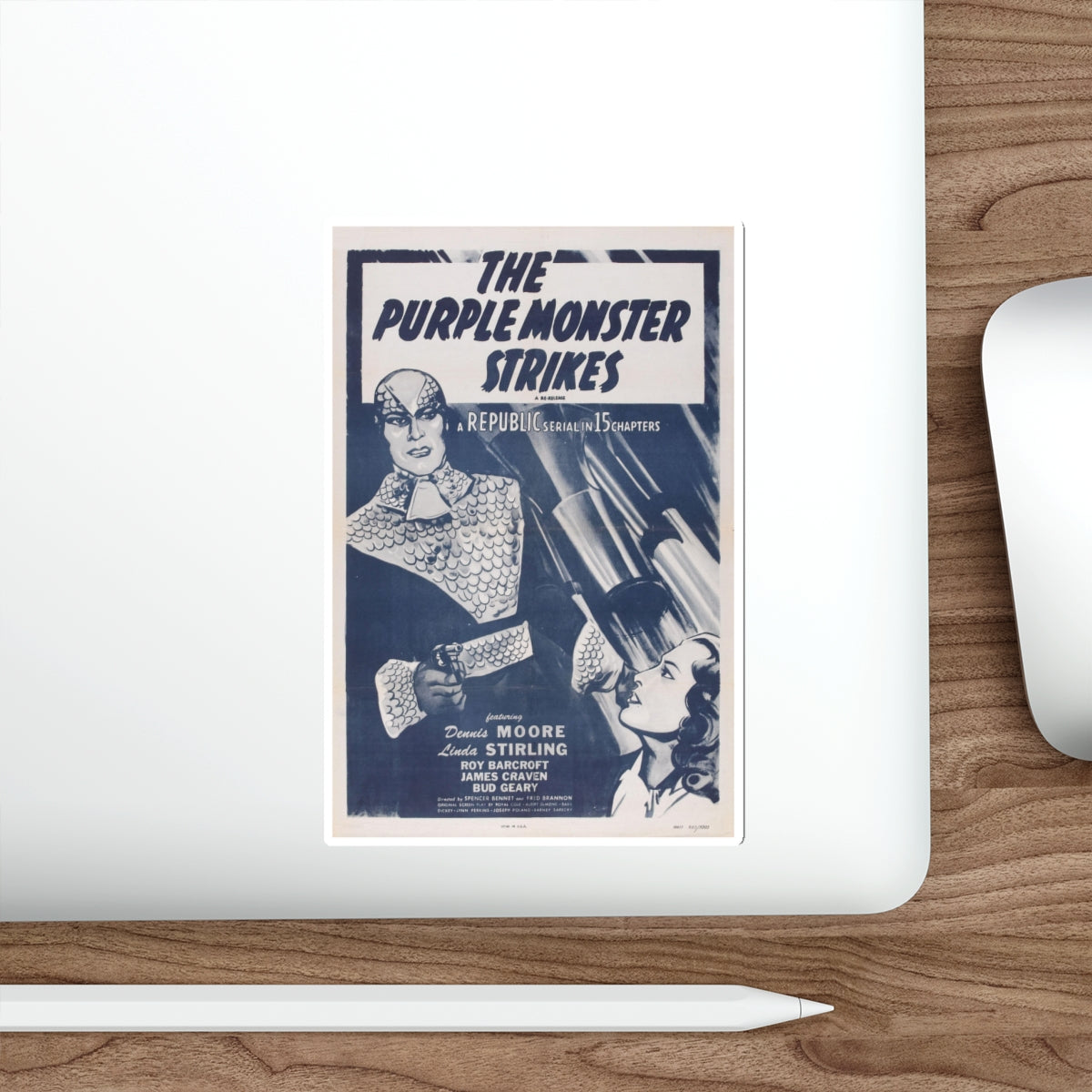 THE PURPLE MONSTER STRIKES 1945 Movie Poster STICKER Vinyl Die-Cut Decal-The Sticker Space