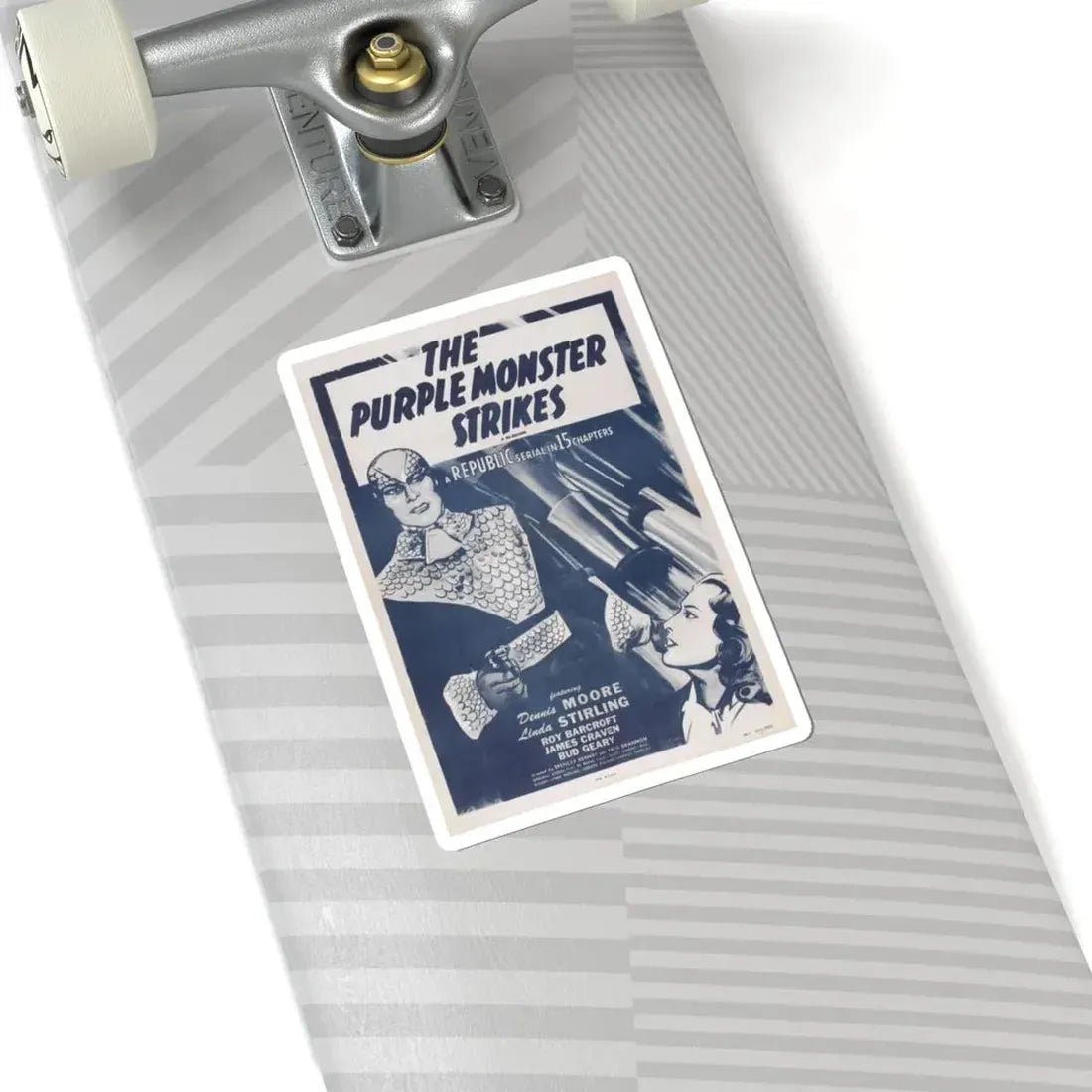 THE PURPLE MONSTER STRIKES 1945 Movie Poster - STICKER Vinyl Kiss-Cut Decal - The Sticker Space