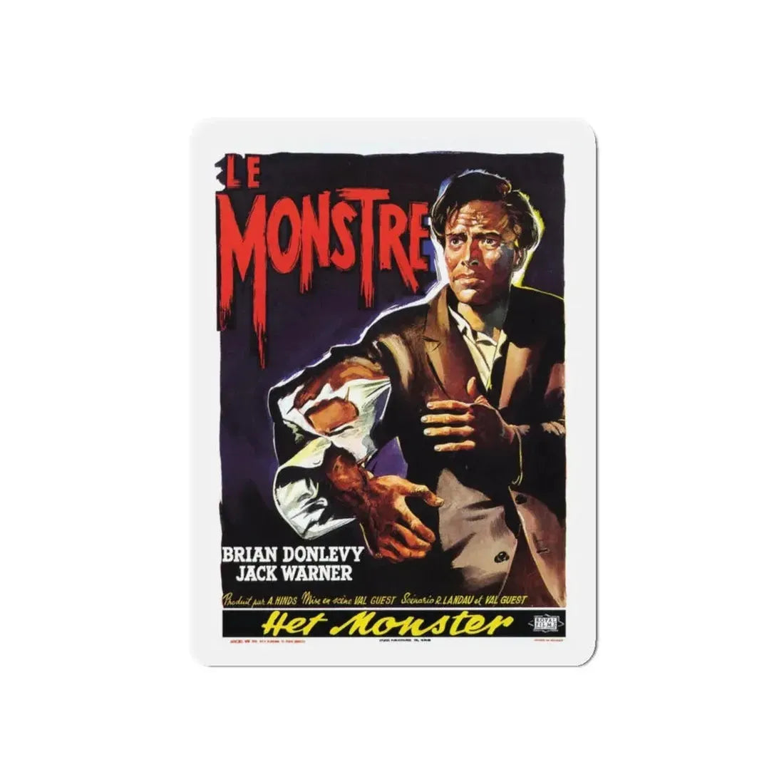 THE QUATERMASS EXPERIMENT (BELGIAN) 1955 Movie Poster - Refrigerator Magnet 6 Inch Die-Cut - The Sticker Space