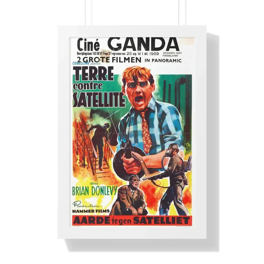 THE QUATERMASS EXPERIMENT (BELGIAN) 2 1955 - Framed Movie Poster 16″ x 24″ White - The Sticker Space