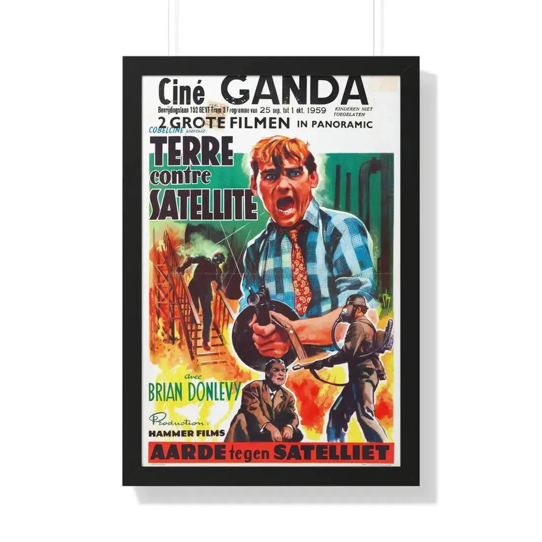 THE QUATERMASS EXPERIMENT (BELGIAN) 2 1955 - Framed Movie Poster 20" x 30" Black - The Sticker Space