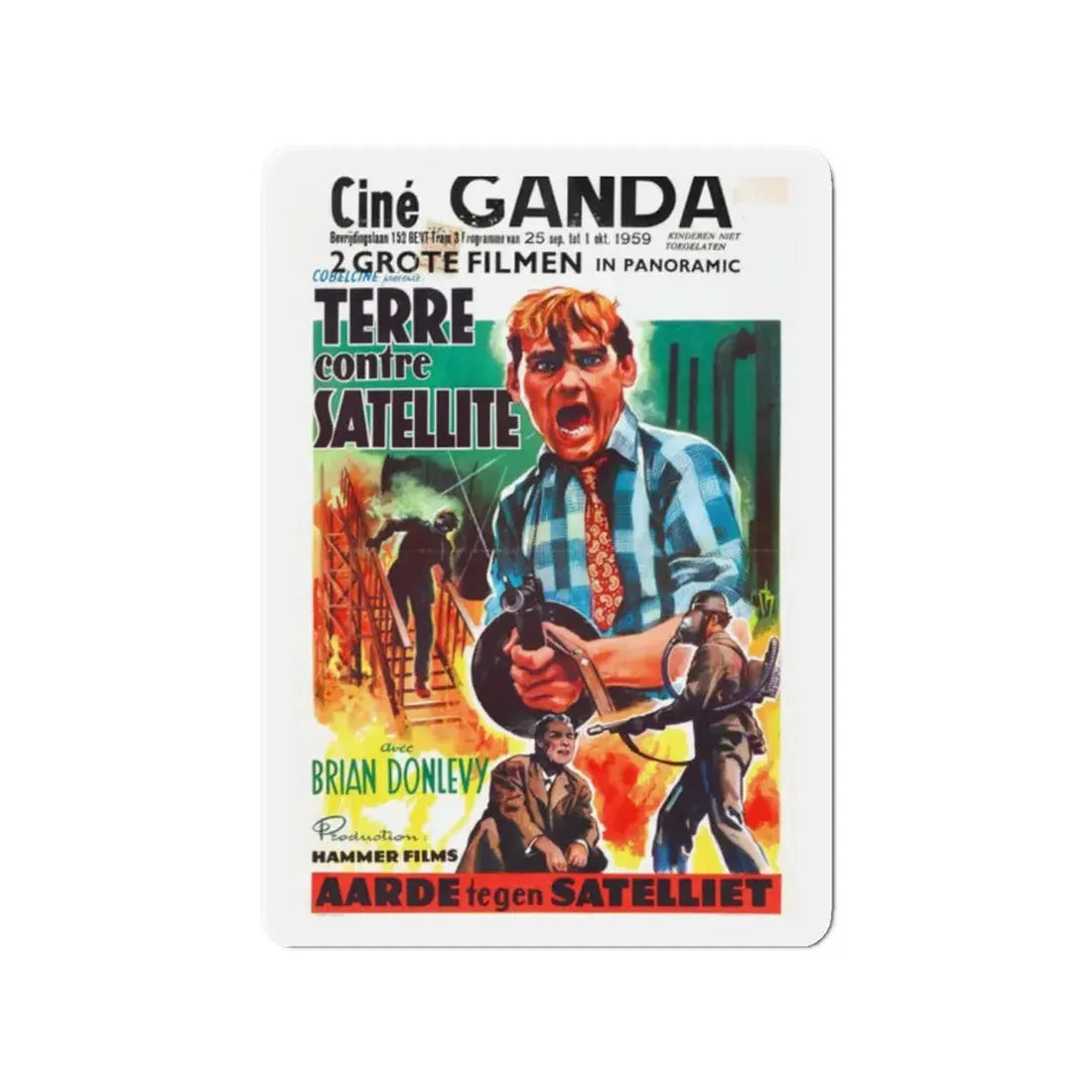 THE QUATERMASS EXPERIMENT (BELGIAN) 2 1955 Movie Poster - Refrigerator Magnet 2 Inch - The Sticker Space