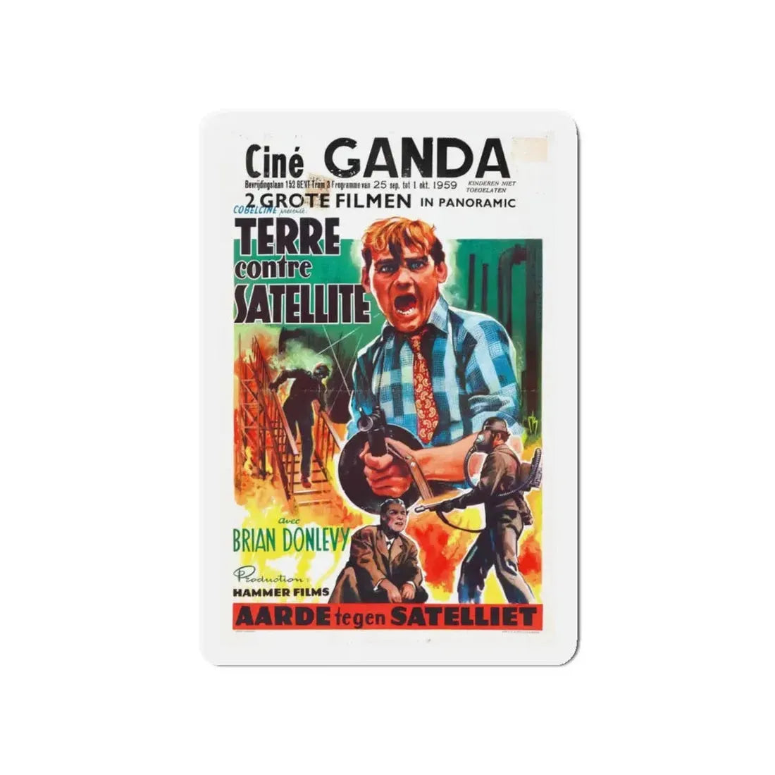 THE QUATERMASS EXPERIMENT (BELGIAN) 2 1955 Movie Poster - Refrigerator Magnet 4 Inch - The Sticker Space