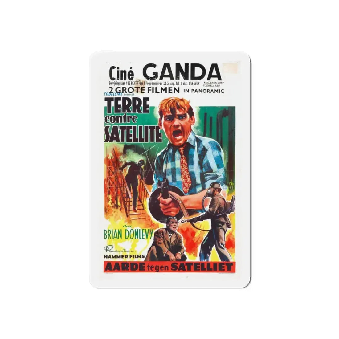 THE QUATERMASS EXPERIMENT (BELGIAN) 2 1955 Movie Poster - Refrigerator Magnet 6 Inch - The Sticker Space