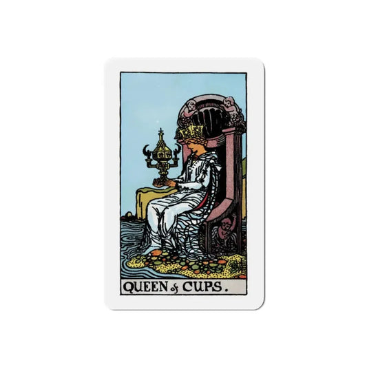 The Queen of Cups (Tarot Card) Refrigerator Magnet 2 Inch - The Sticker Space