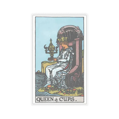 The Queen of Cups (Tarot Card) STICKER Vinyl Kiss-Cut Decal 2 Inch Transparent - The Sticker Space