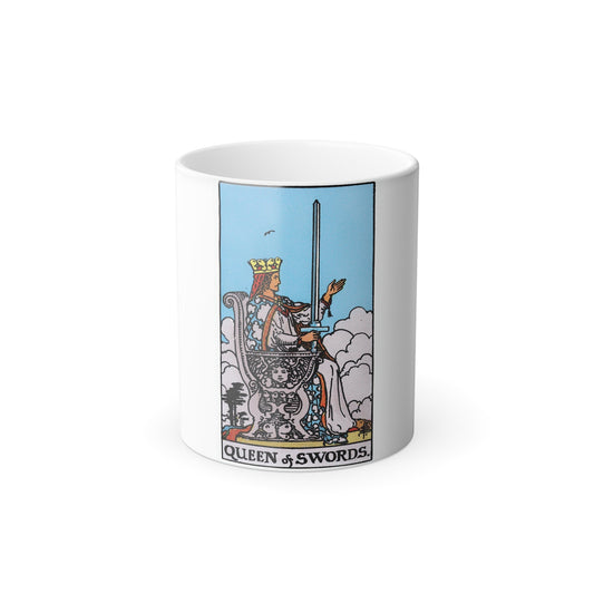 The Queen of Swords (Tarot Card) Color Changing Mug 11oz-11oz-The Sticker Space