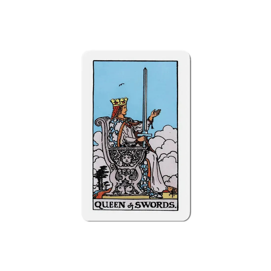 The Queen of Swords (Tarot Card) Refrigerator Magnet 5 Inch - The Sticker Space