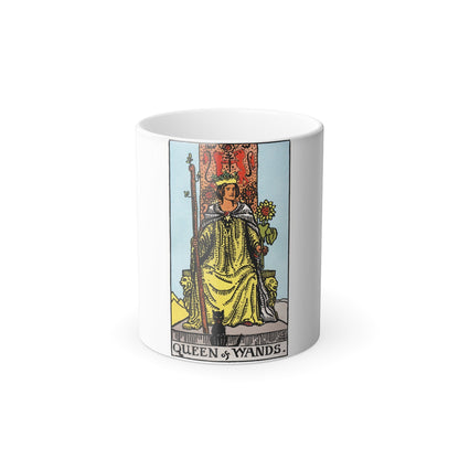 The Queen of Wands (Tarot Card) Color Changing Mug 11oz-11oz-The Sticker Space