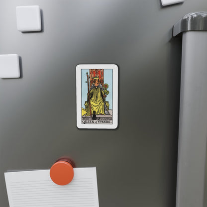The Queen of Wands (Tarot Card) Die-Cut Magnet-The Sticker Space